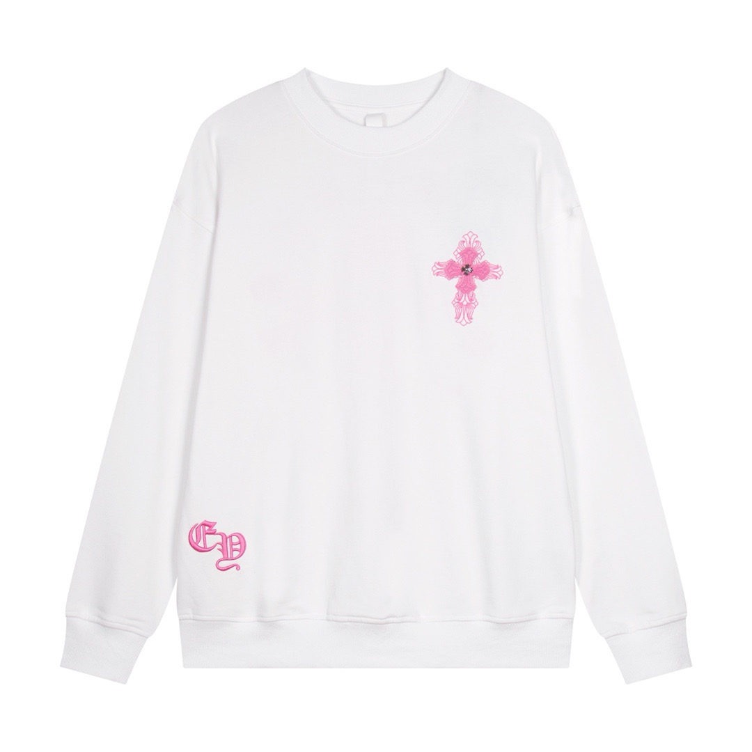 1:1 White color with pink embroidery with metal long sleeve