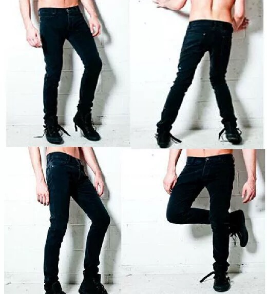 1:1 Hot sale black tights small legs stretch jeans