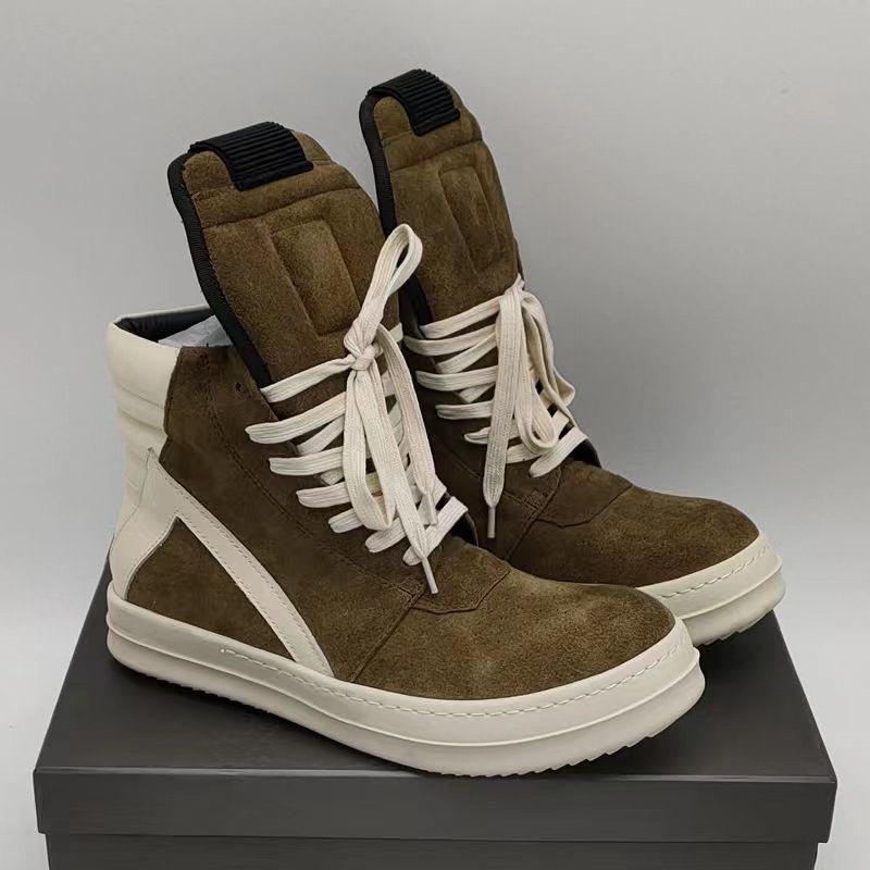 1:1 R0 inverted thick soles leather frosted suede casual shoes