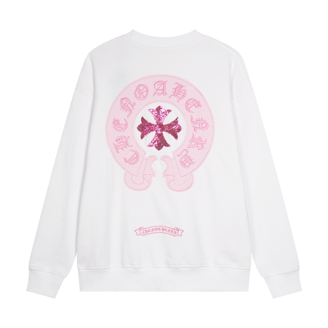 1:1 White embroidery heavy cotton long sleeve