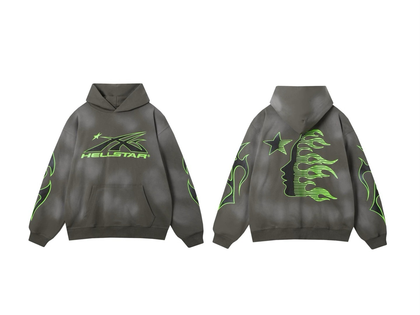 1:1 New heavy washing leaven grinding 480g hoodie