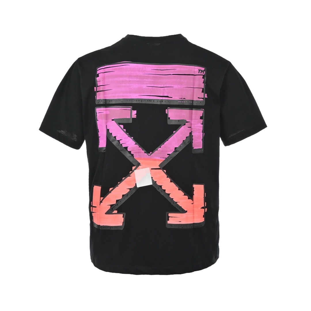 1:1 black with pink printing tshirt