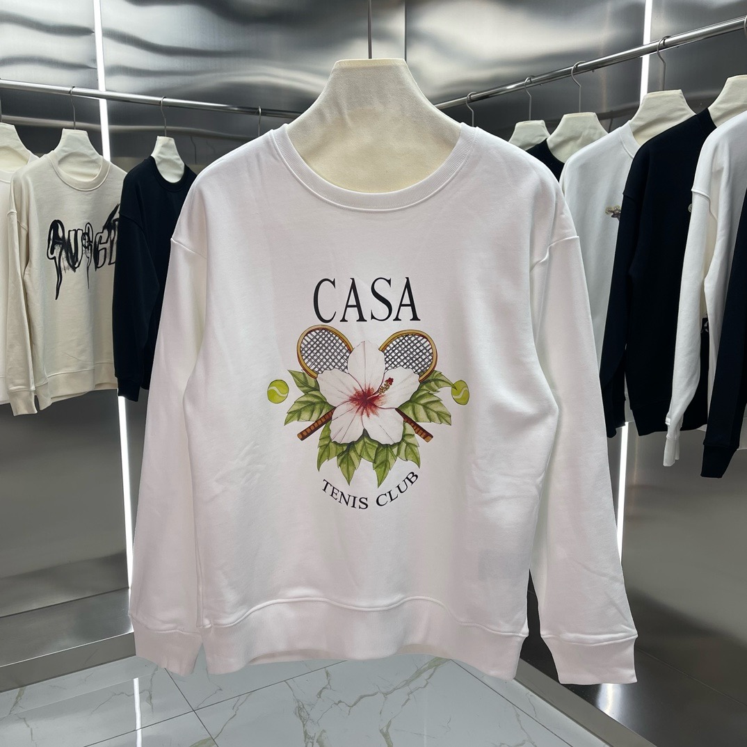 1:1 White flowers printing long sleeve
