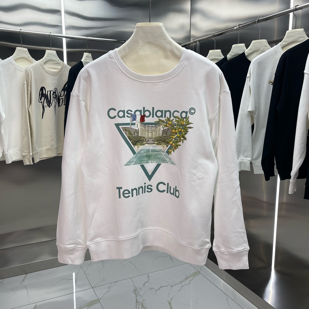 1:1 White with green triangle printed crewneck