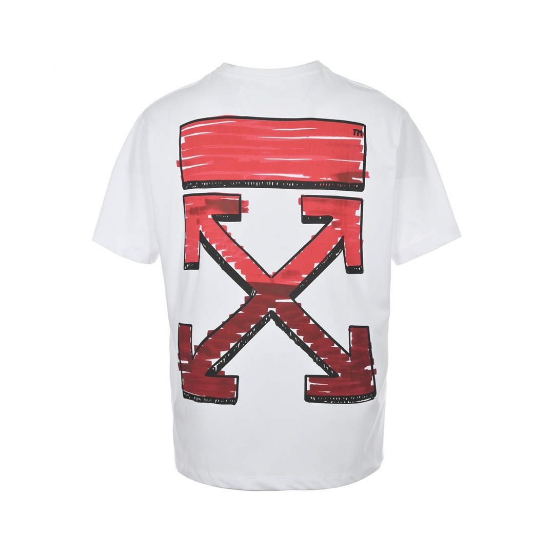 1:1 White with black logo printed tshirt