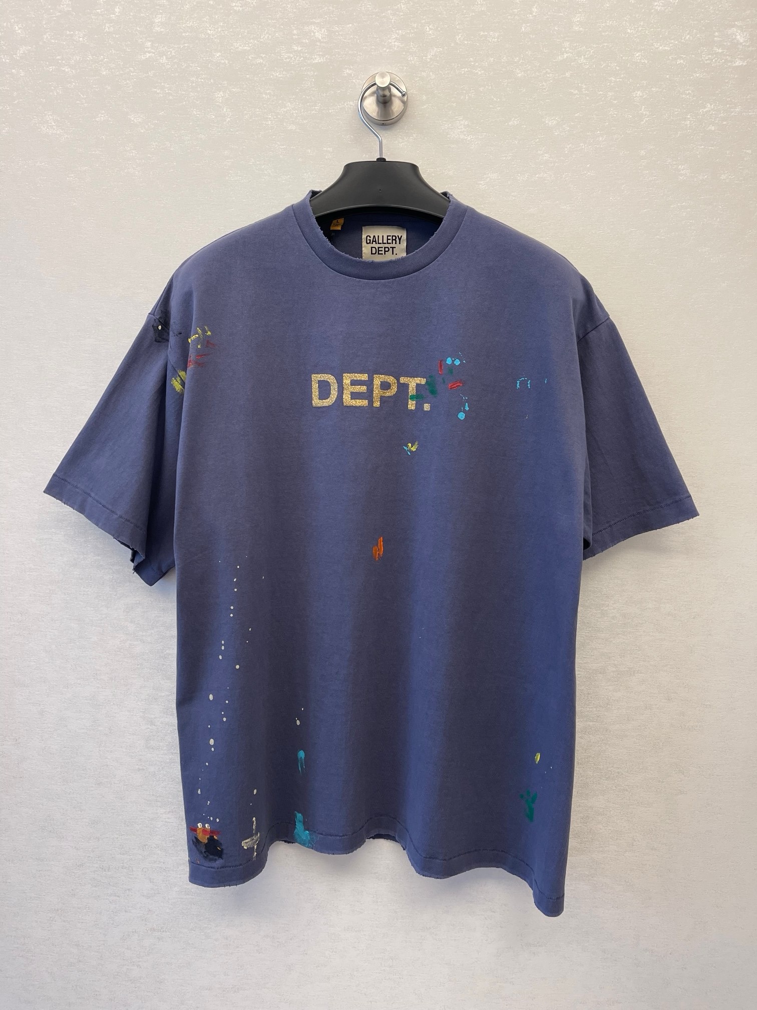 1:1 Washing blue with paintings tshirt