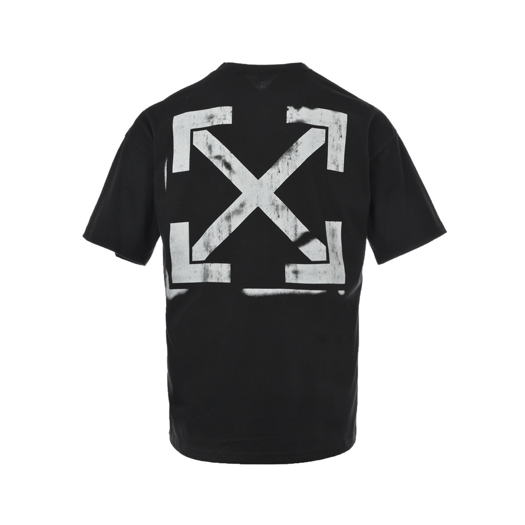 1:1 Black with white printed tshirt