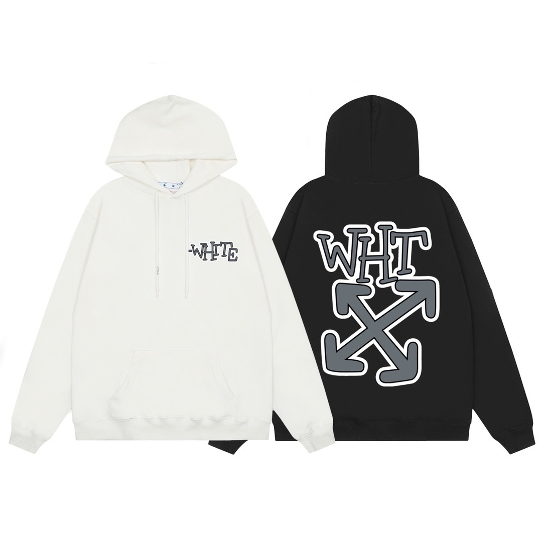 1:1 Simple black and white hoodie