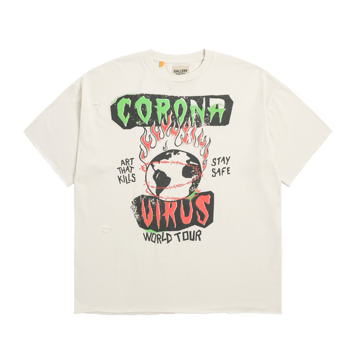 1:1 White corona virus washing tshirt