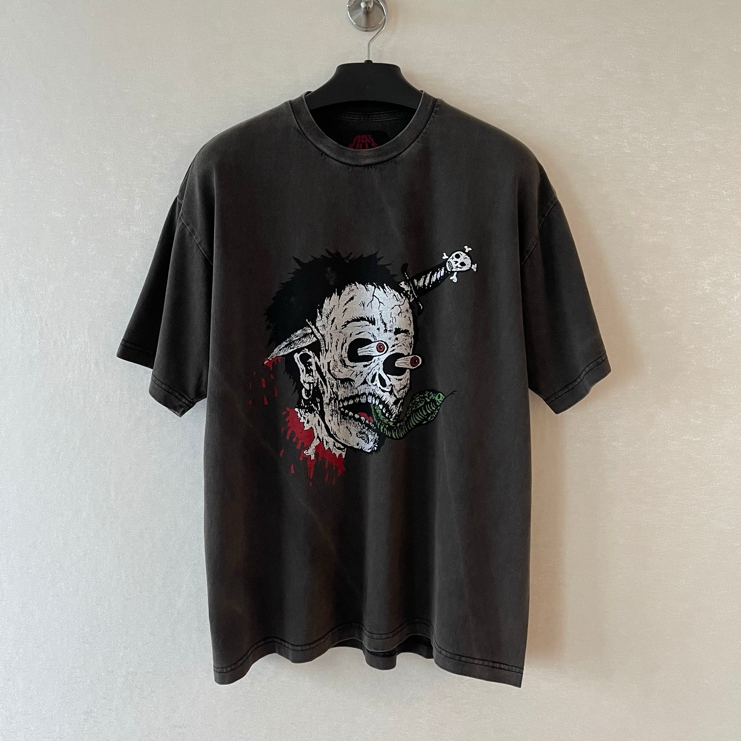 1:1 Grey skull washing color tshirt