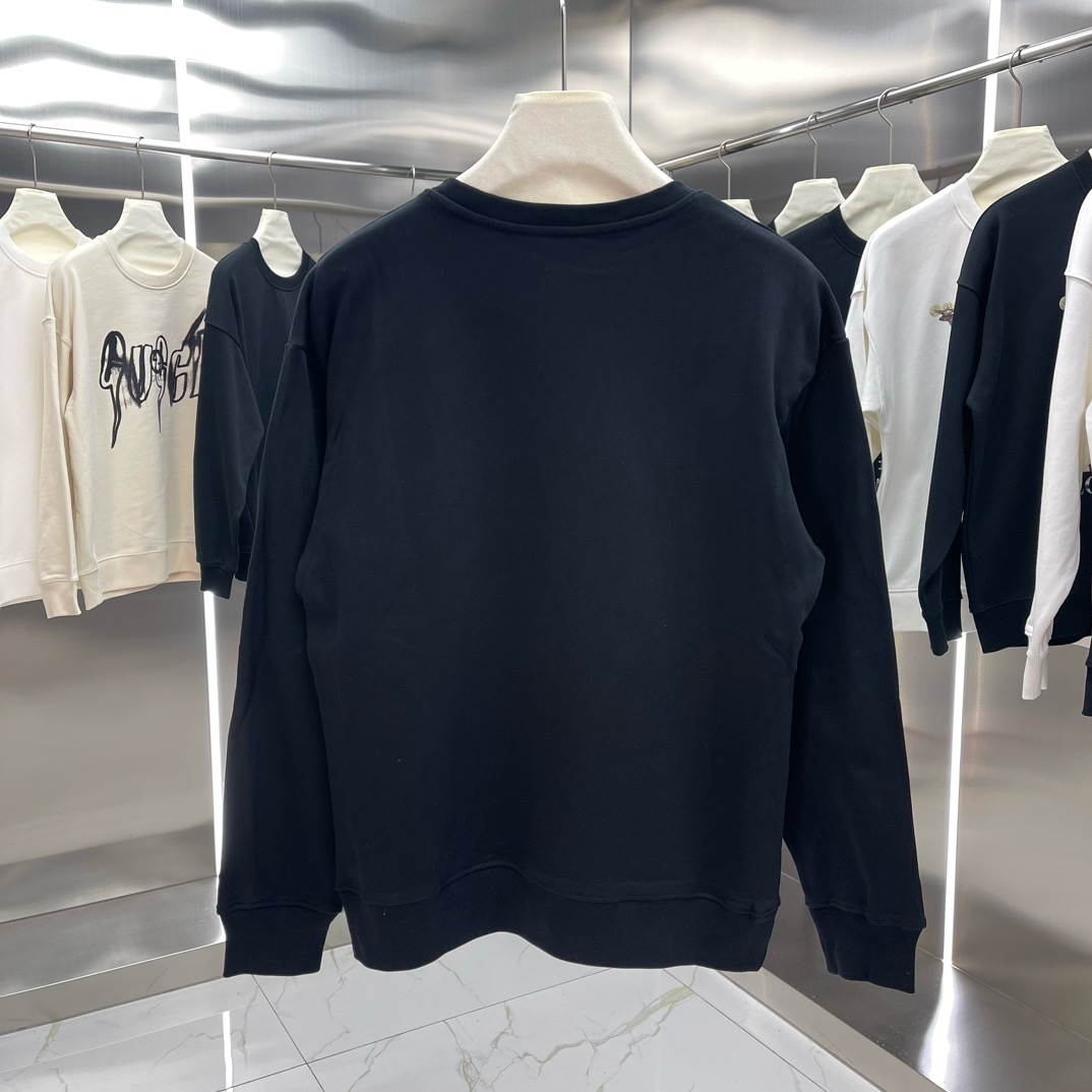 1:1 Black with purple letter printing long sleeve