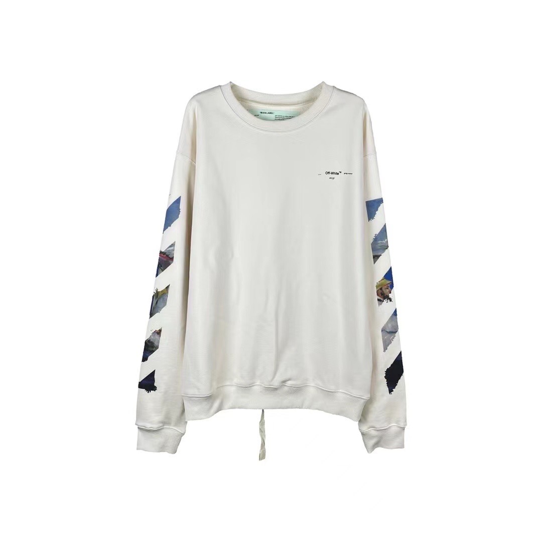 1:1  White color with beautiful paintings long sleeve