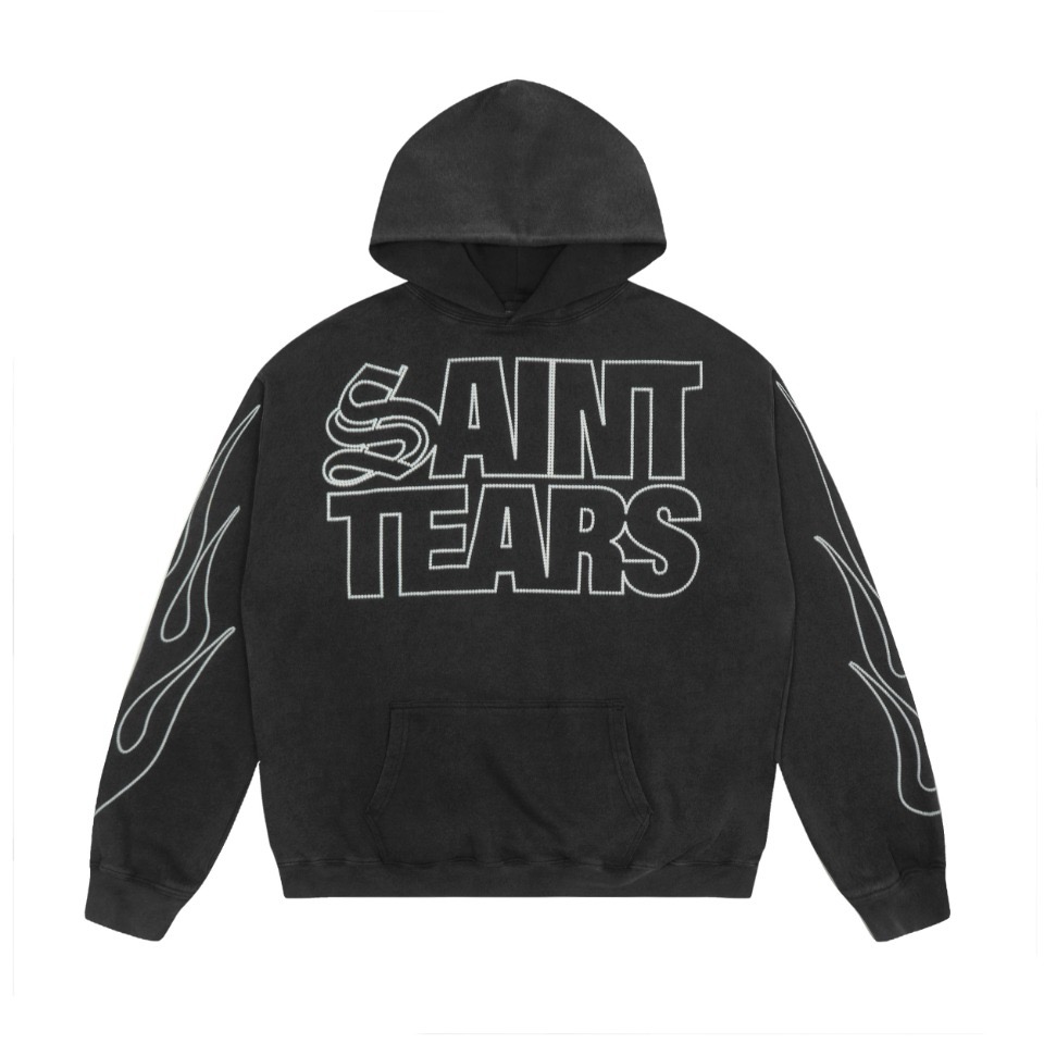 1:1 Washing simple letter printed hoodie