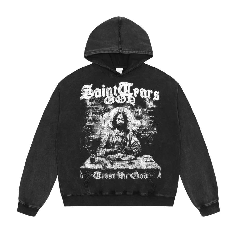 1:1 washing blue black hoodie