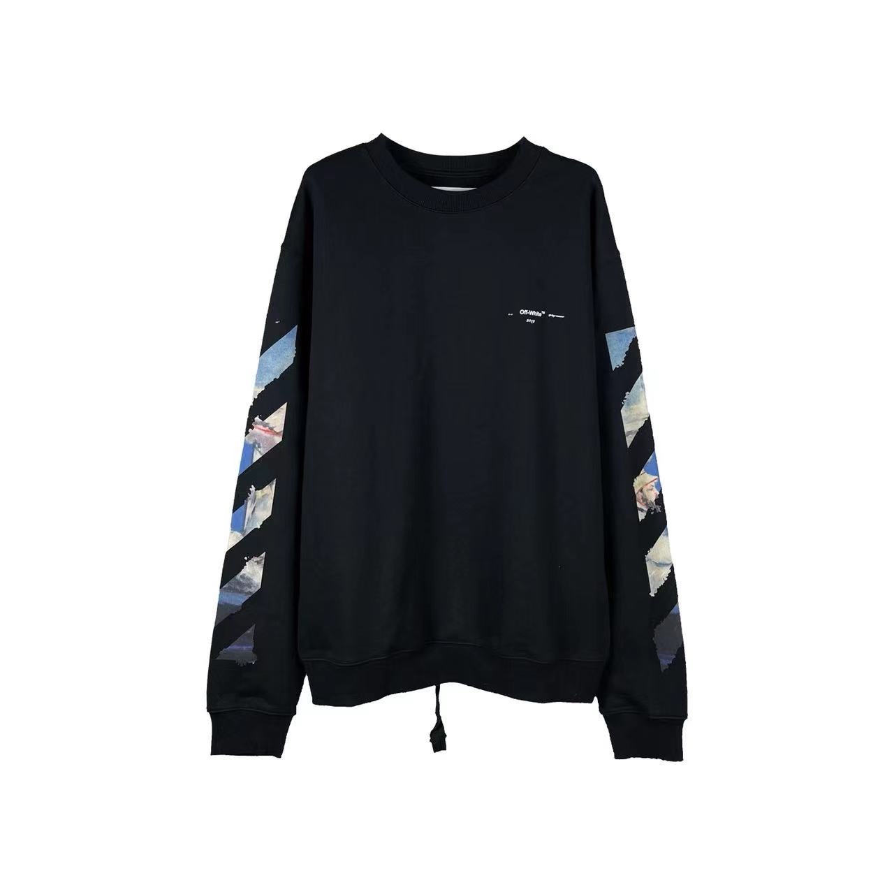 1:1 black with paintings long sleeve