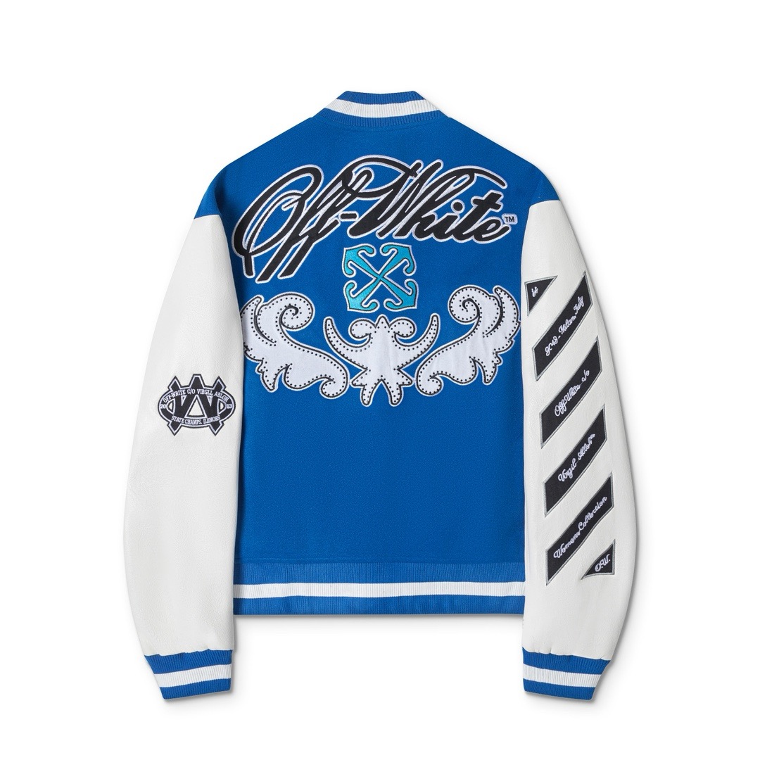 1:1 Blue embroidery baseball jacket