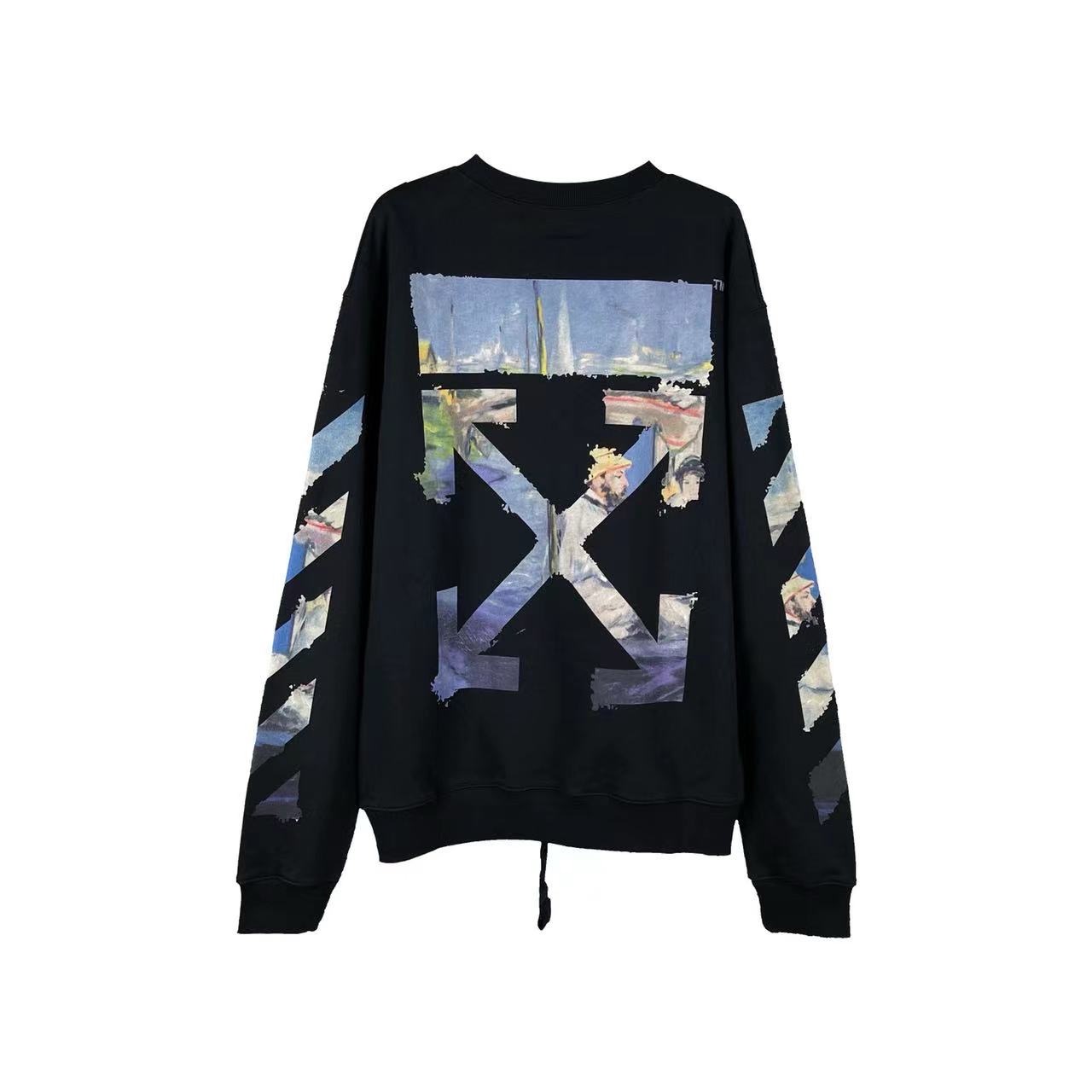 1:1 black with paintings long sleeve