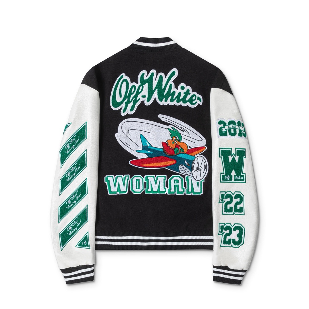 1:1 Black with green baseball jacket