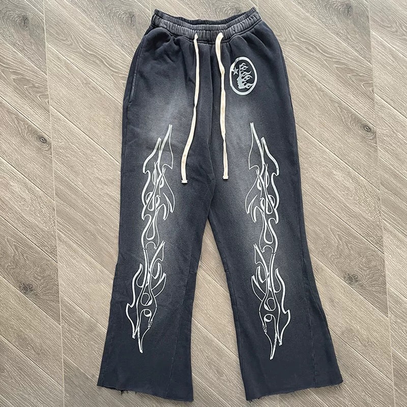 1:1 Red black flared pants