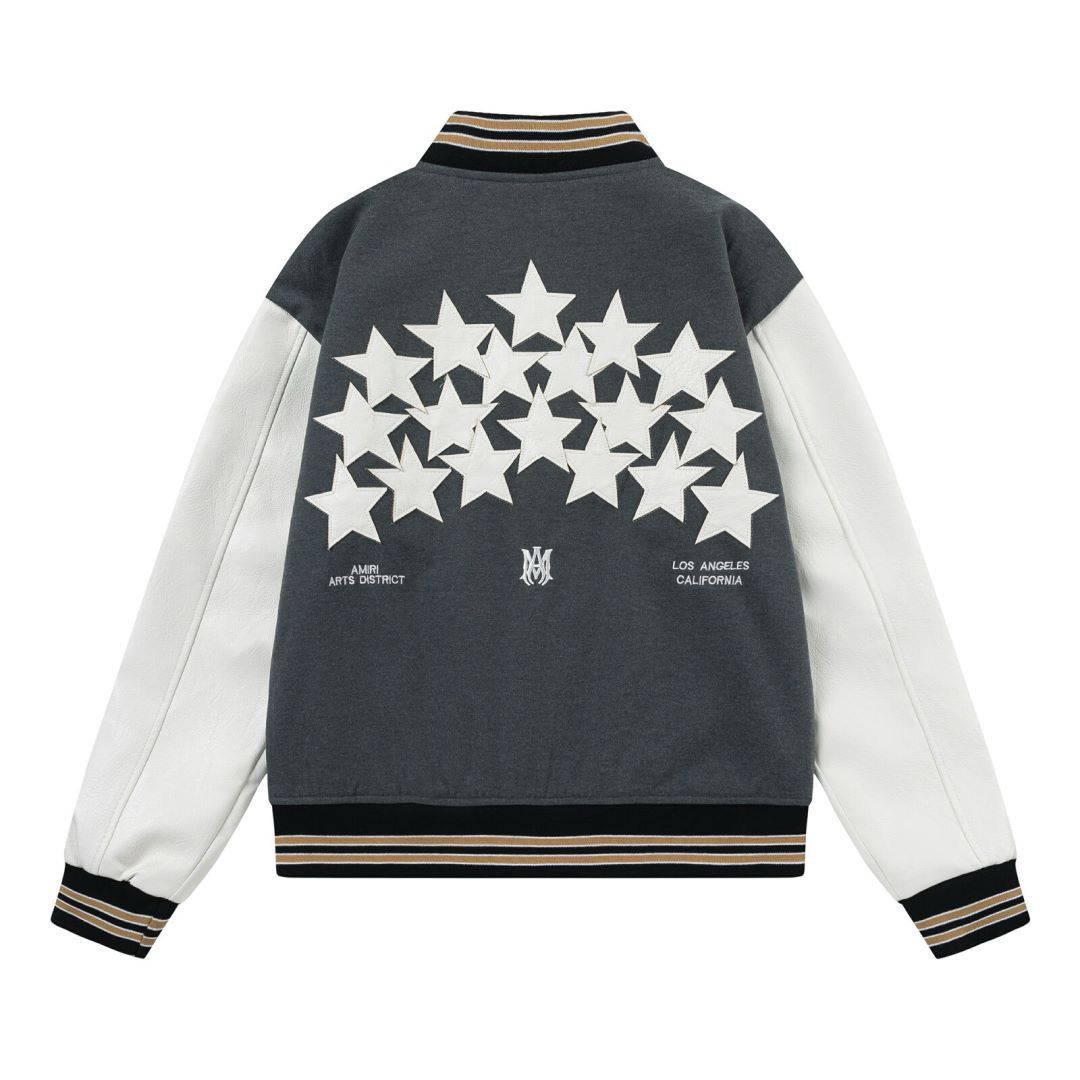 1:1 Stars printing zip up jacket