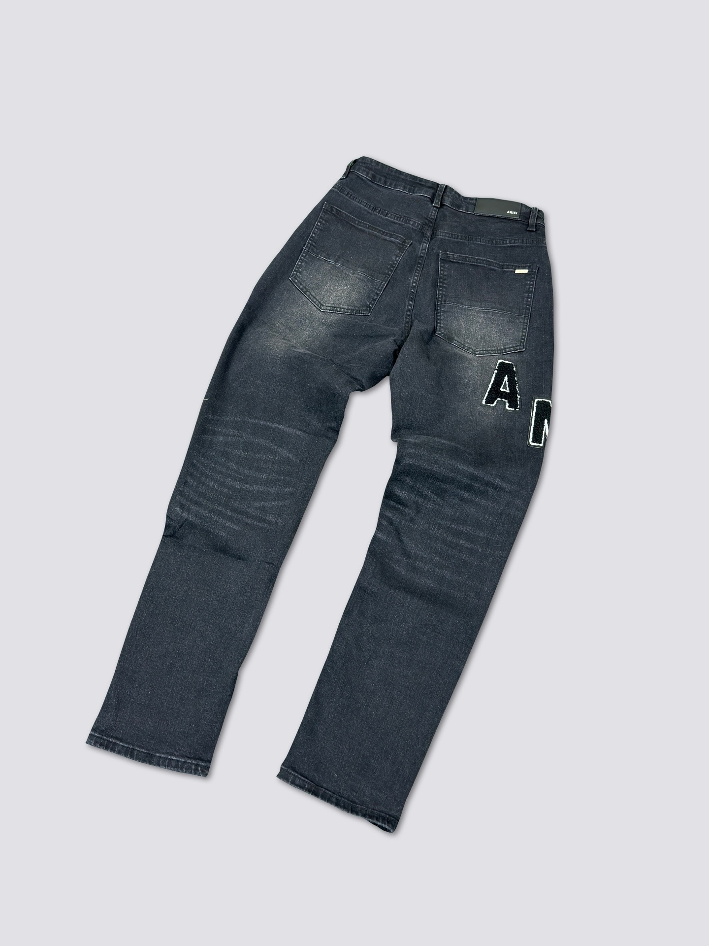 1:1 new wash towel embroidery logo jeans