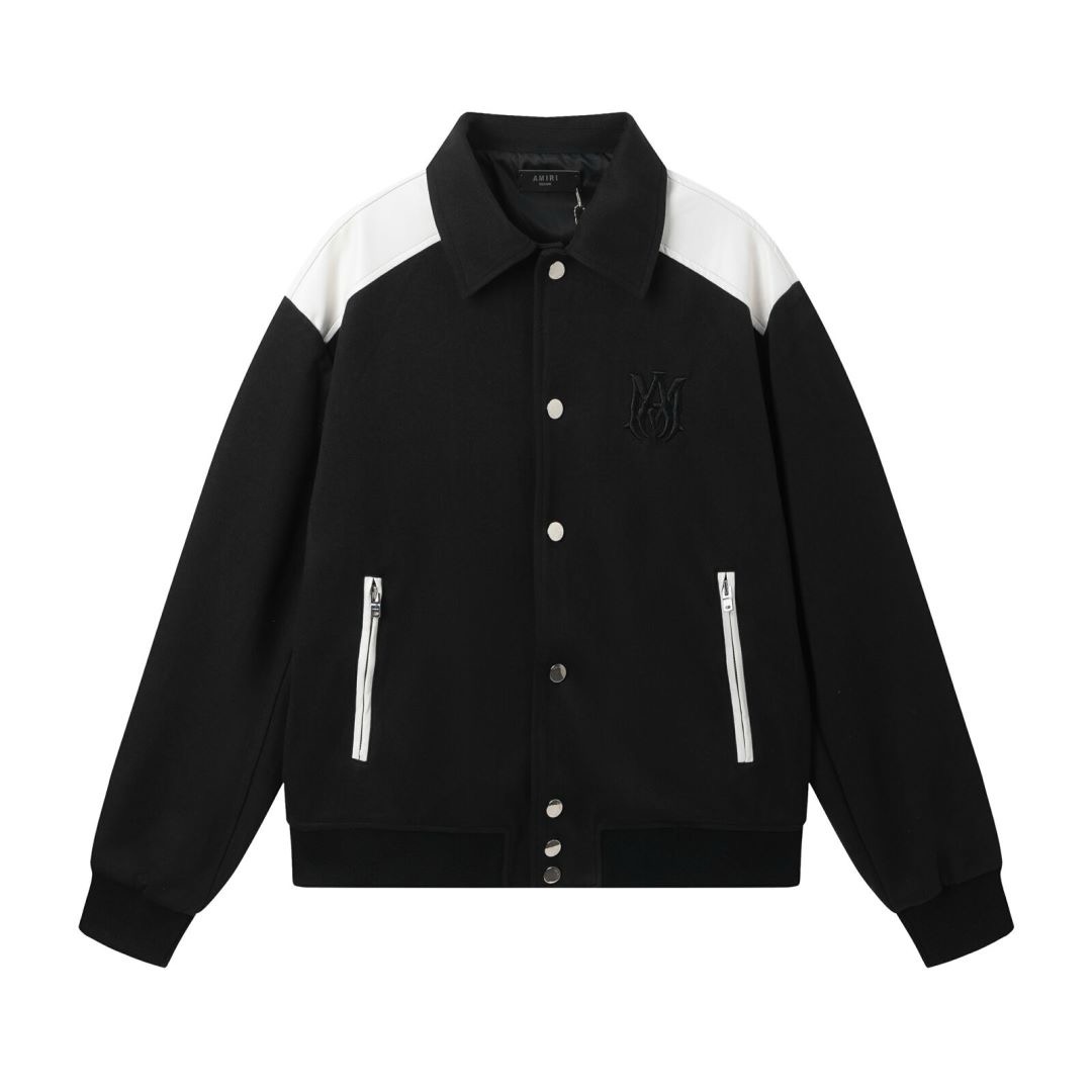 1:1 black with colorful embroidery jacket