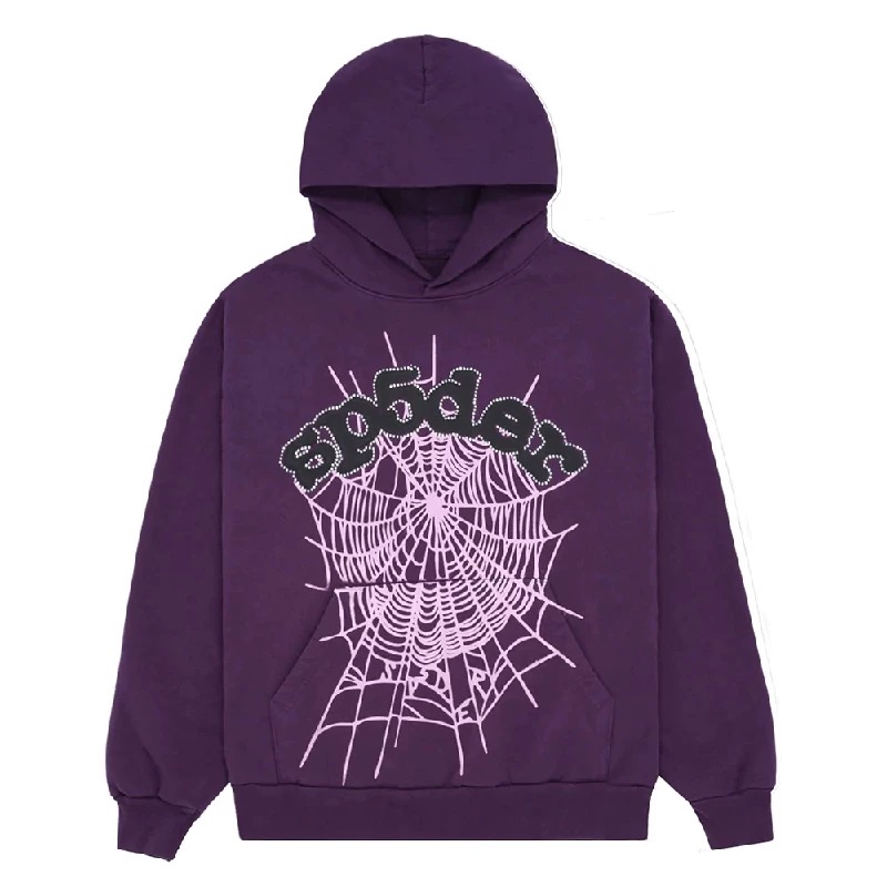 Purple color basic hoodie