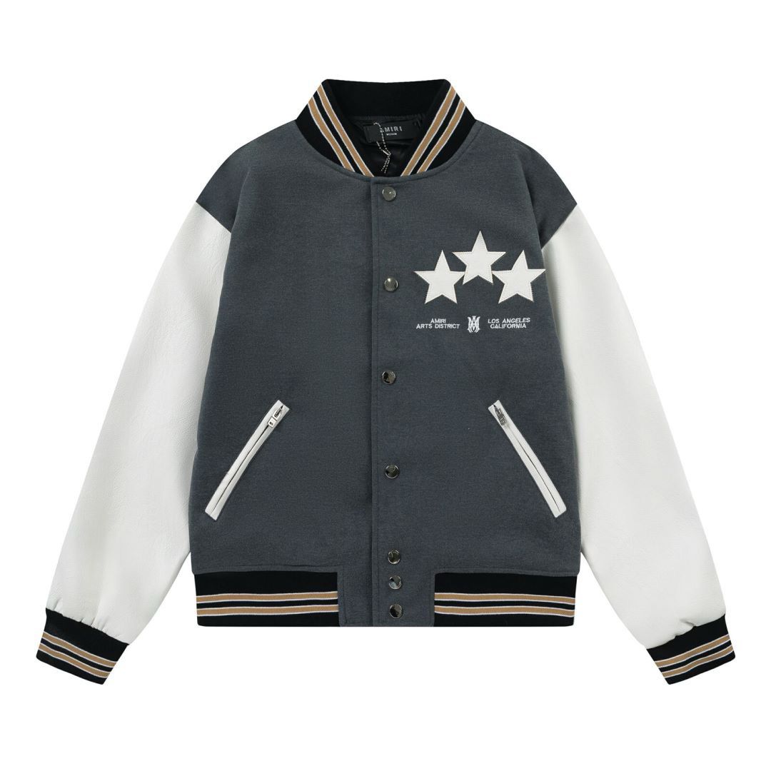 1:1 Stars printing zip up jacket