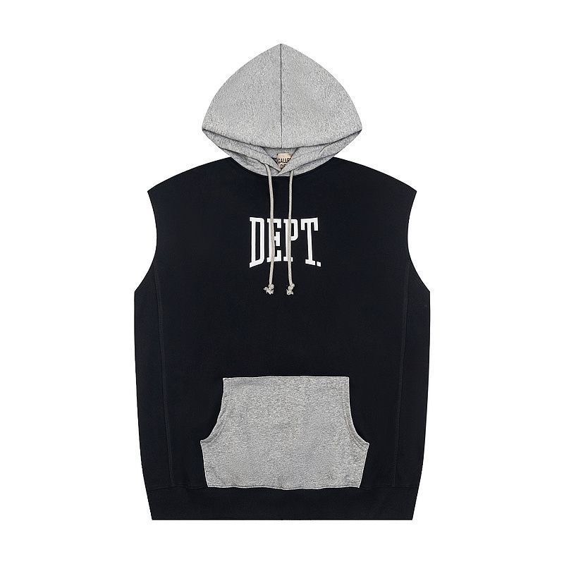1:1 version grey black sleeveless hoodie