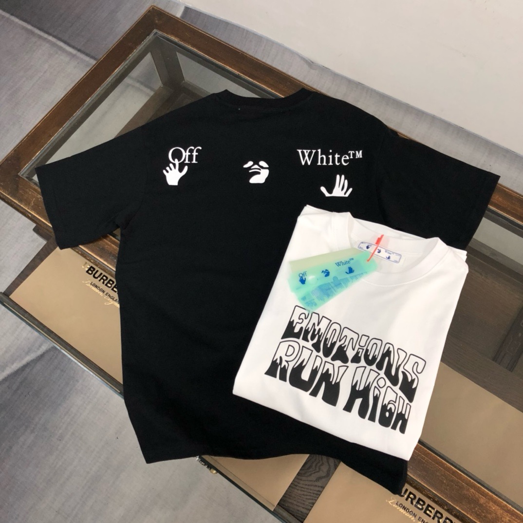 1:1 Black simple letters printed tshirt