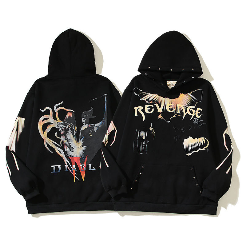 lighting colorful printings hoodie