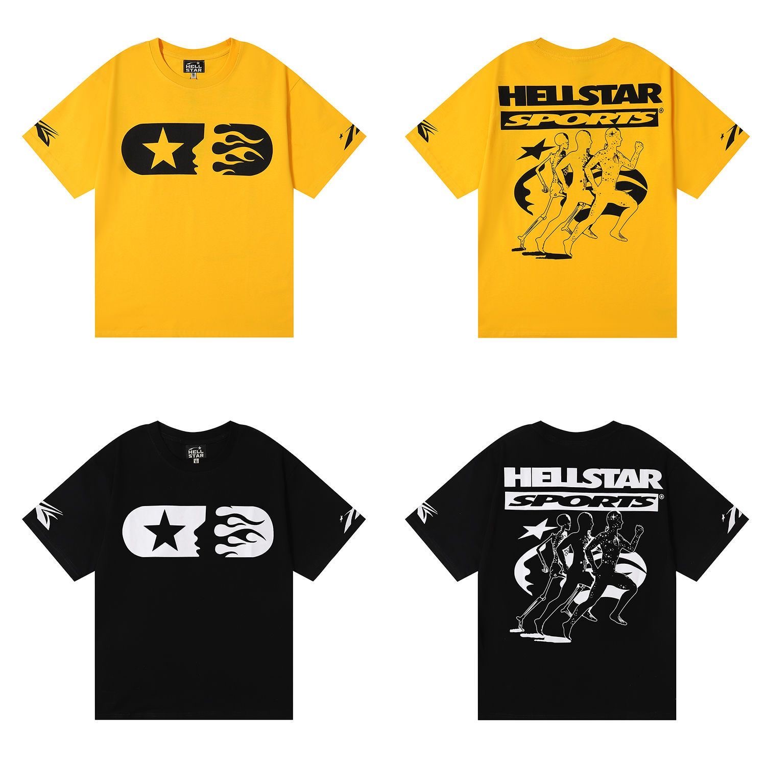 Yellow black cotton popular basic tshirt