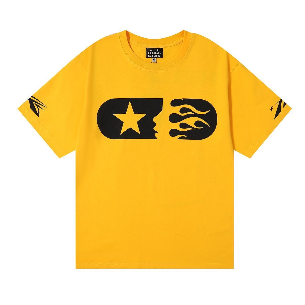 Yellow black cotton popular basic tshirt