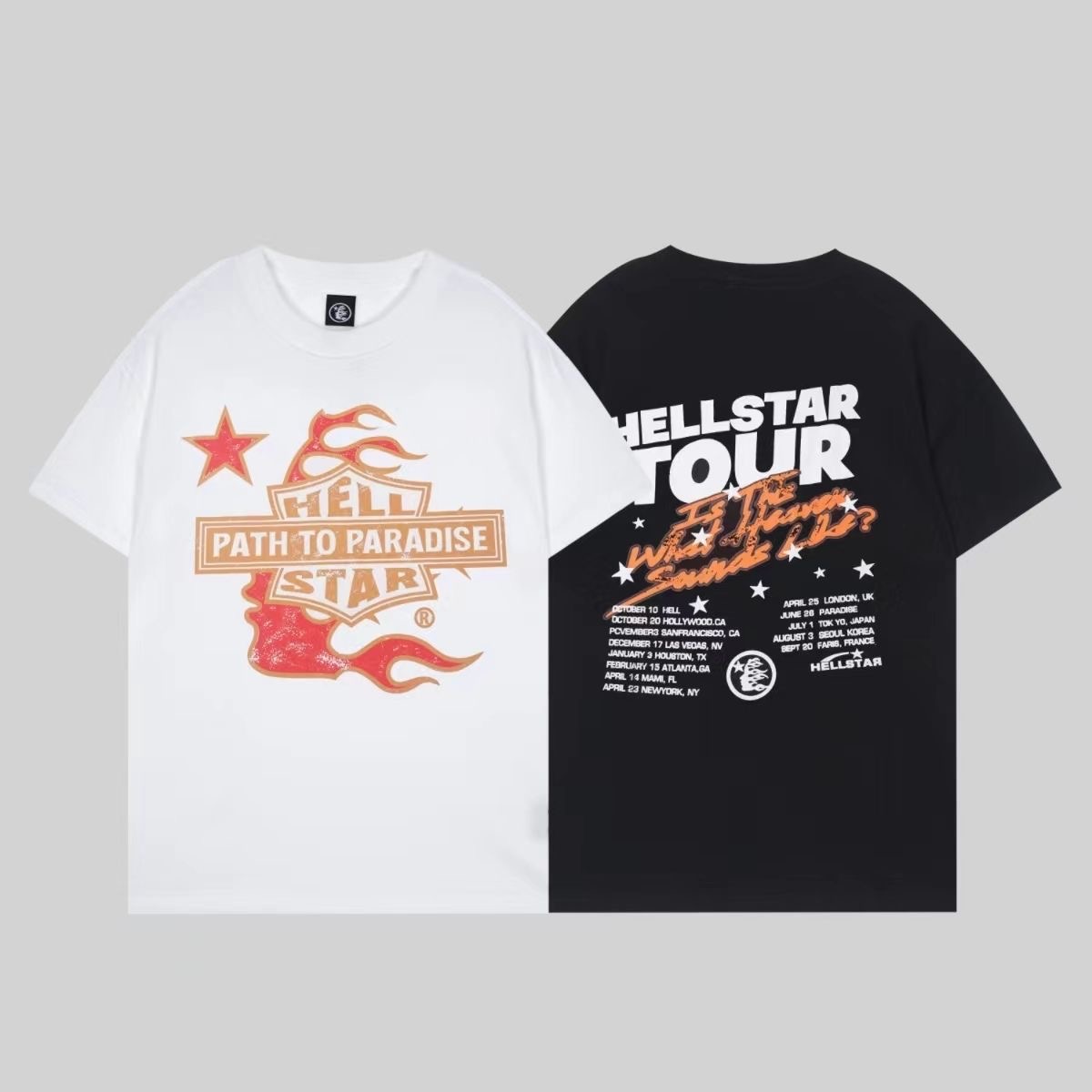 Red fire printing tshirt