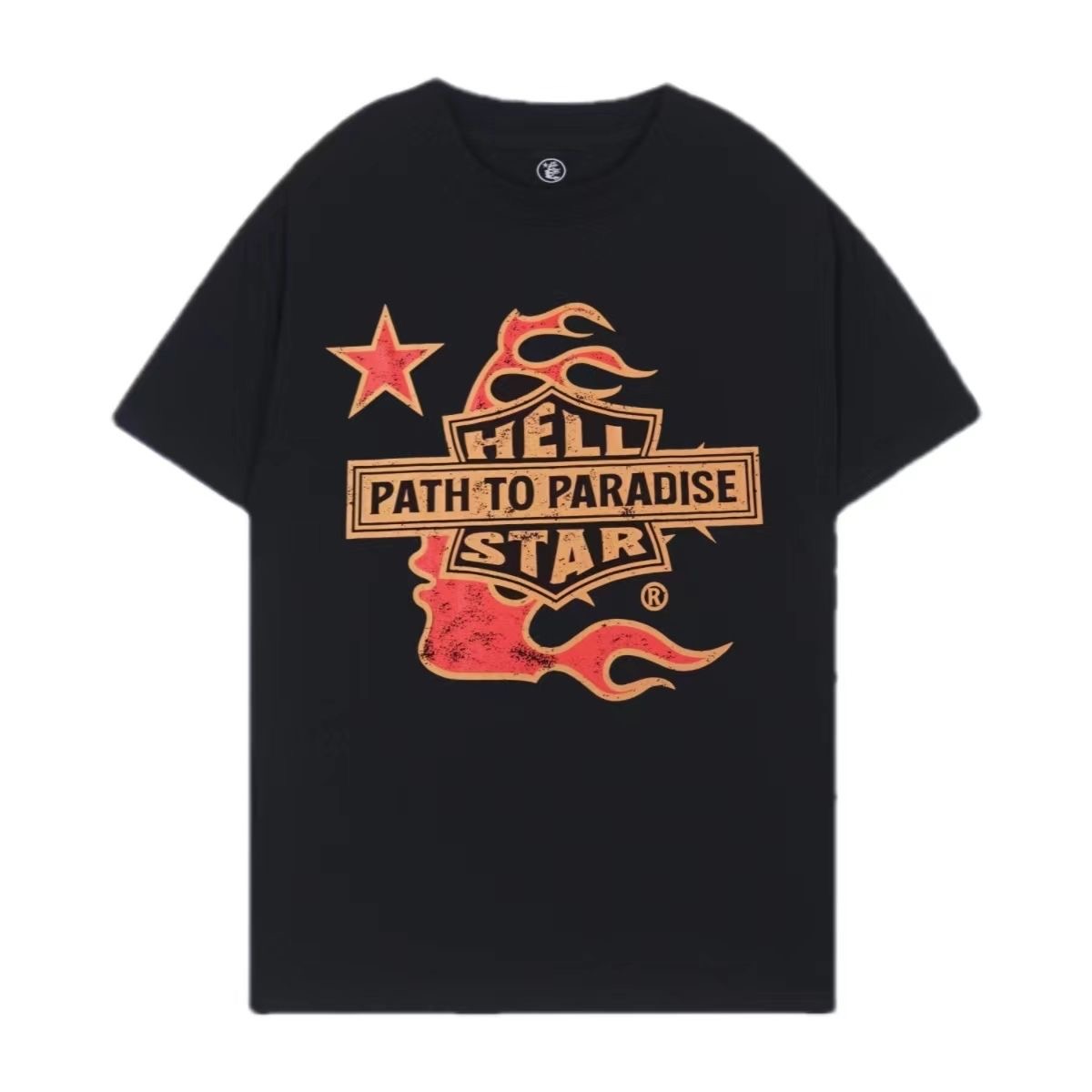 Red fire printing tshirt
