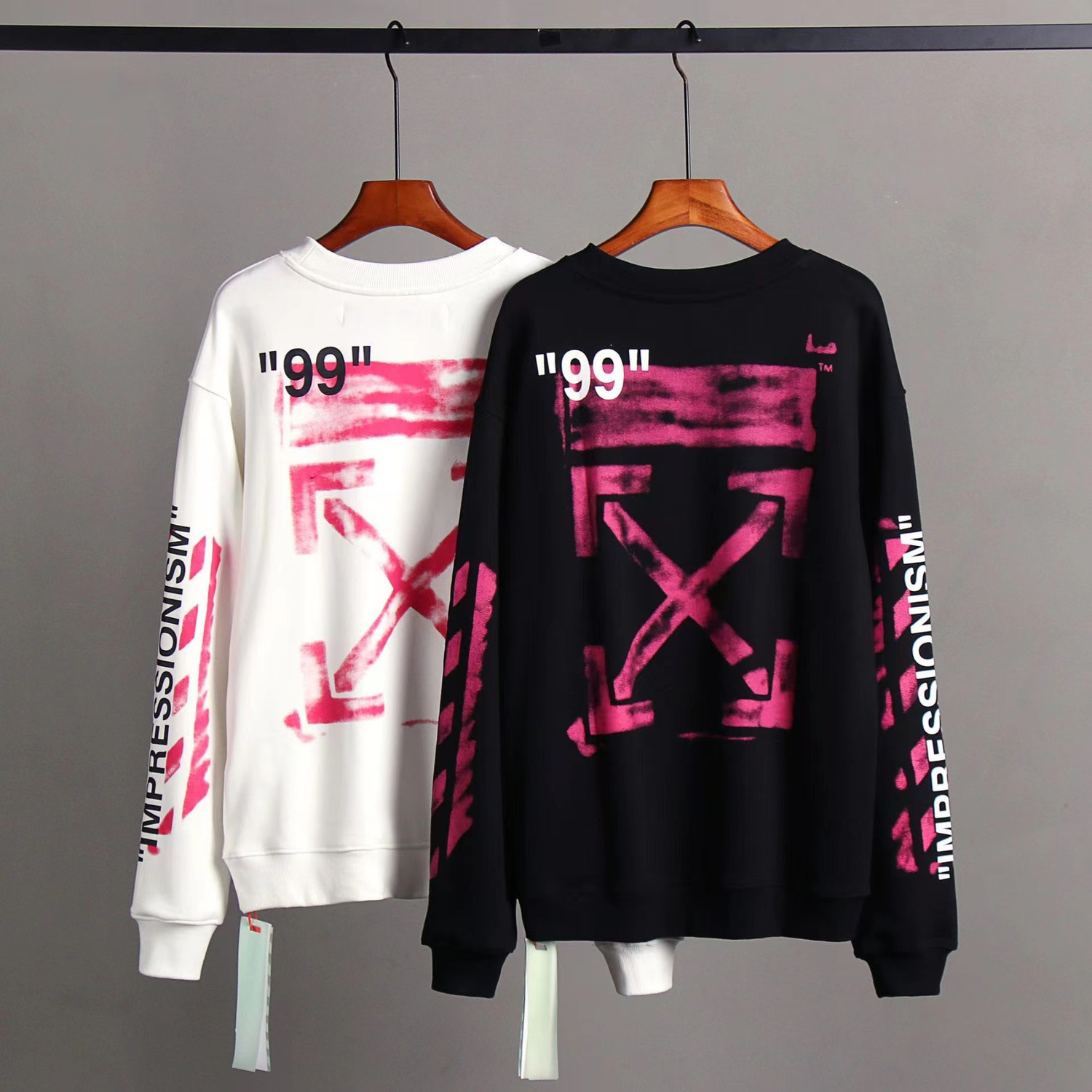 1:1 Tide classic 99 pink digital arrow crewneck