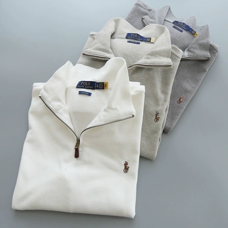 Single stand collar half zip hoodie