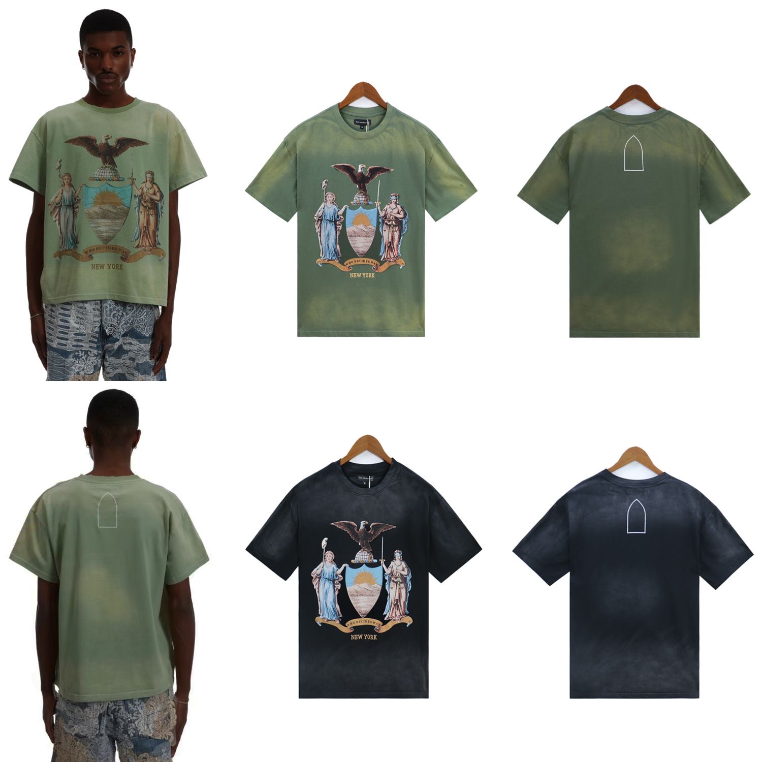 Eagle print wash vintage tshirt