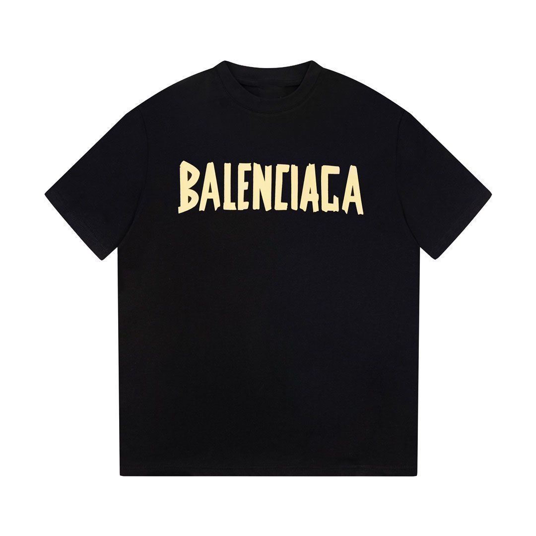 Black white with creaming logo printing tshirt