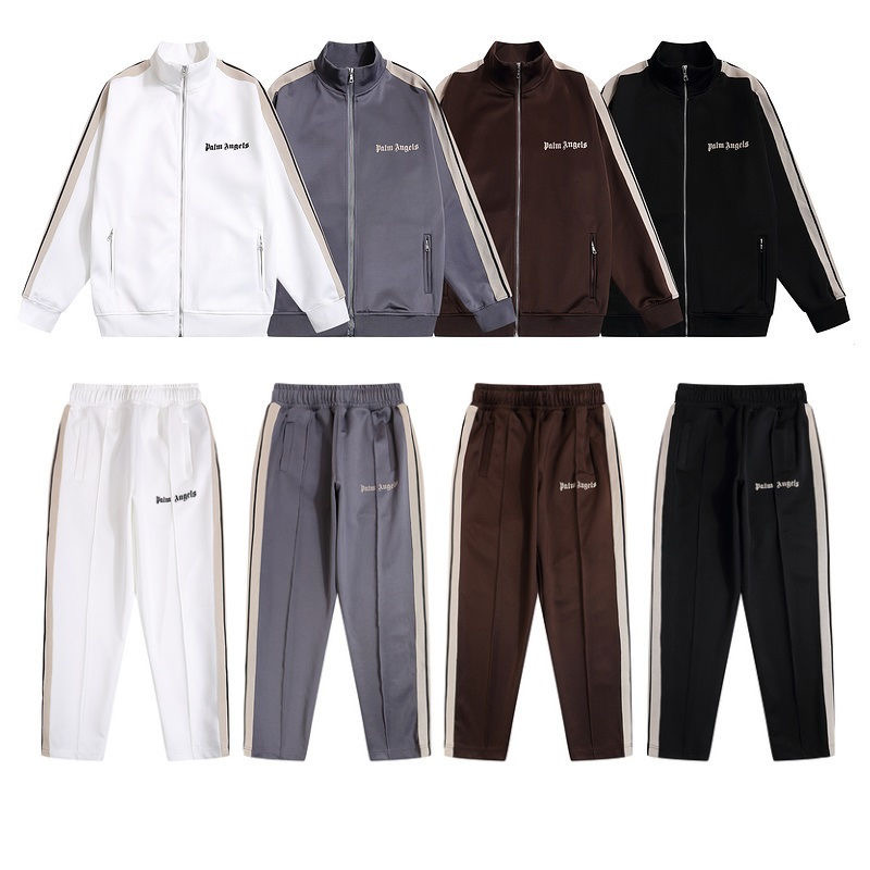 1:1 Version New classic pure color cotton jacket with pant tracksuit