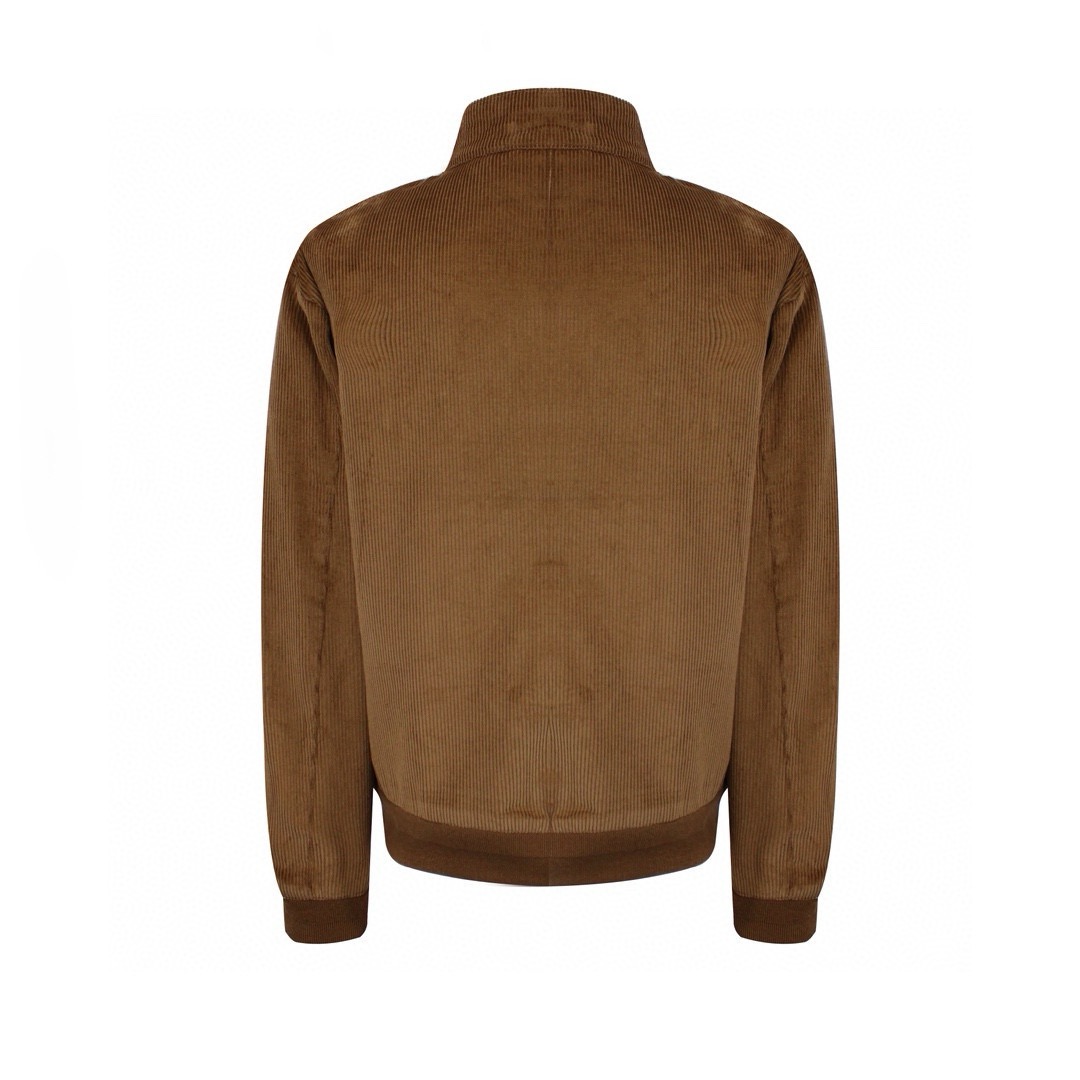 1:1 Brown corduroy embroidery pony old money style jacket