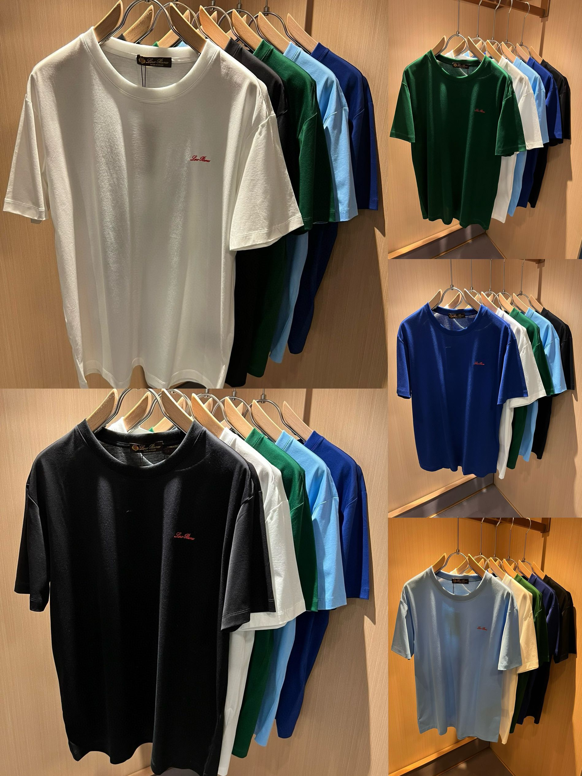 1:1 pure color logo embroidery simple tshirt