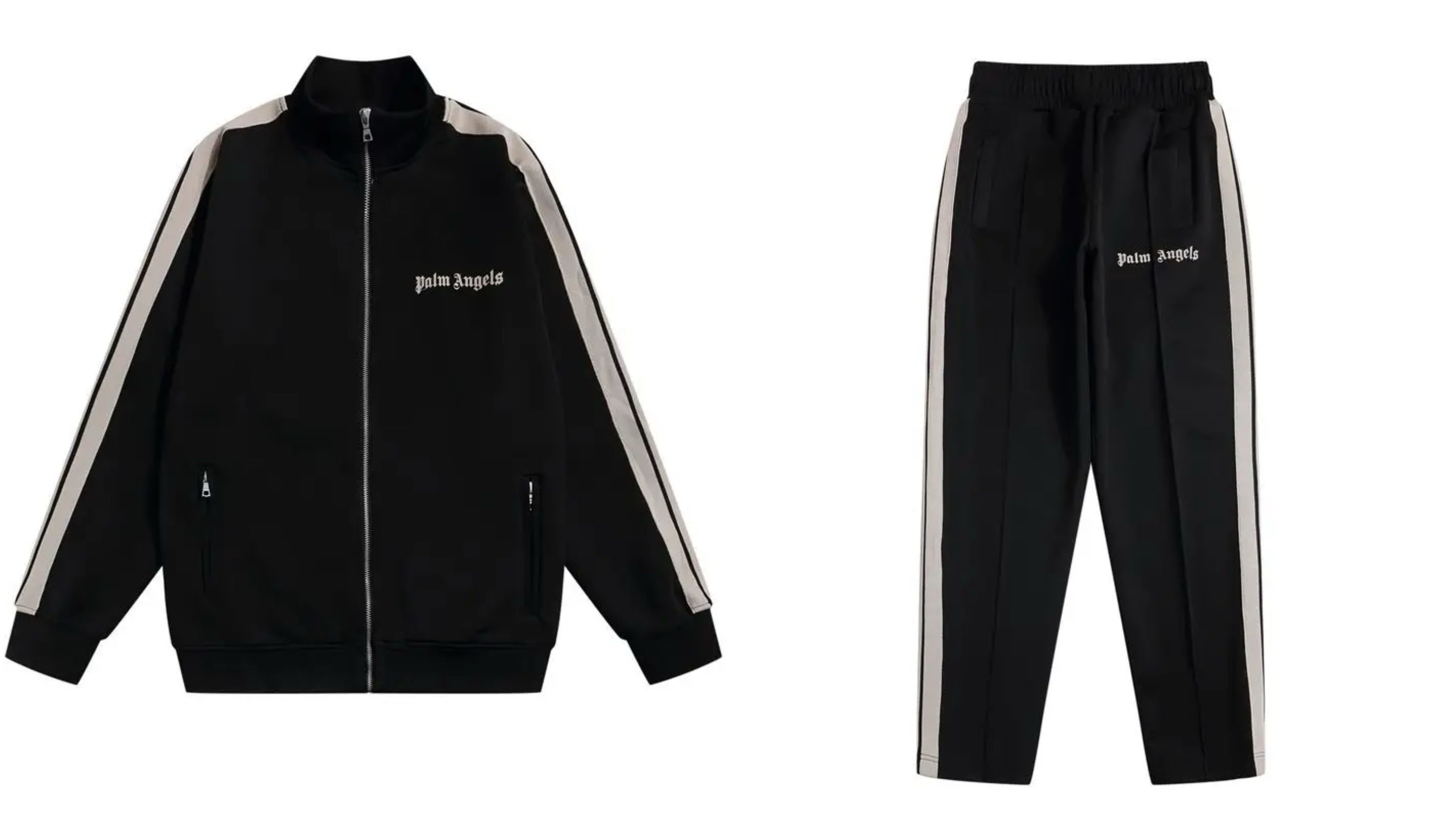 1:1 Version New classic pure color cotton jacket with pant tracksuit