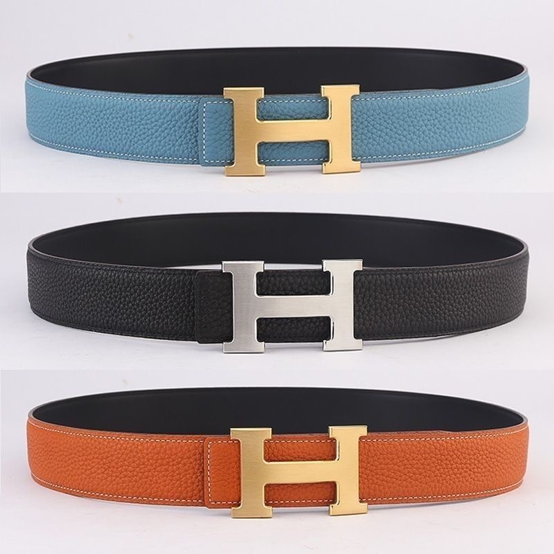 1:1 Love horse leather H buckle cowhide belt