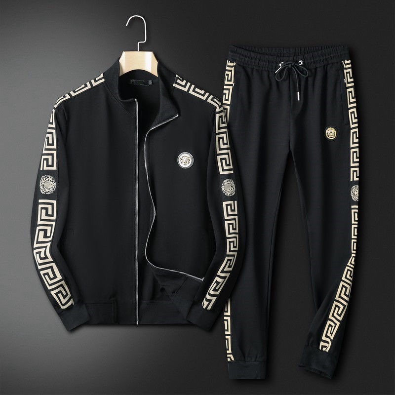 1:1 version top quality black and white color tracksuit