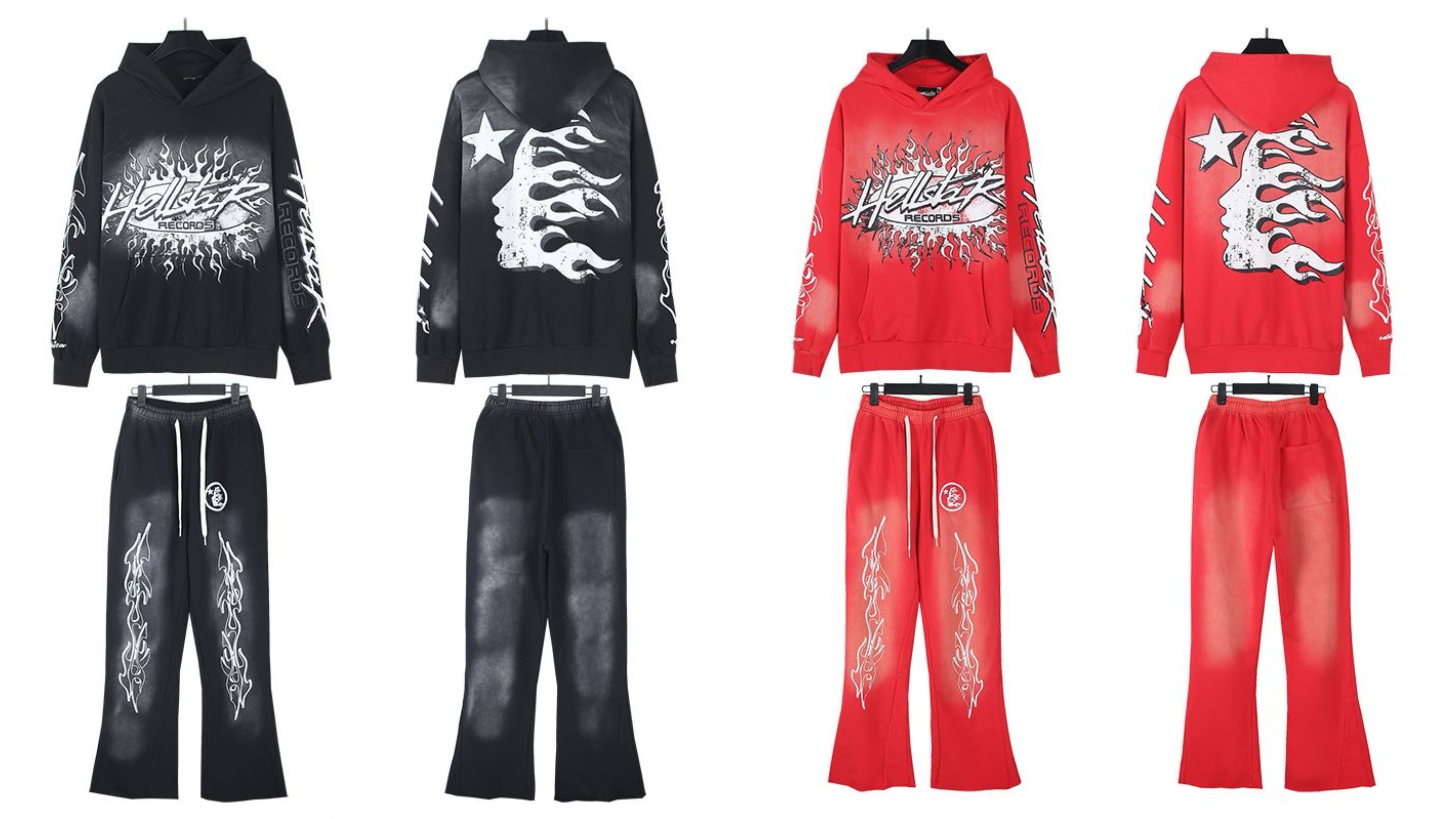 1:1 black and red hot sell fashion tracksuit