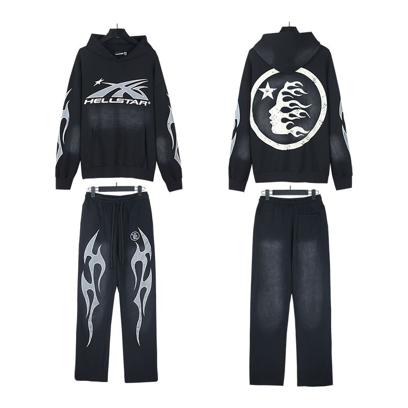 1:1 Washing color simple design tracksuit