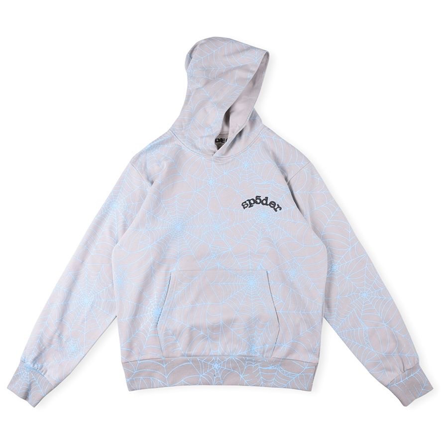 1:1 top quality light grey with blue popular tracksuit