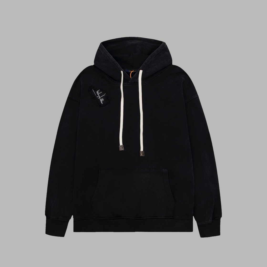 1:1 version black color cotton knitting hoodie