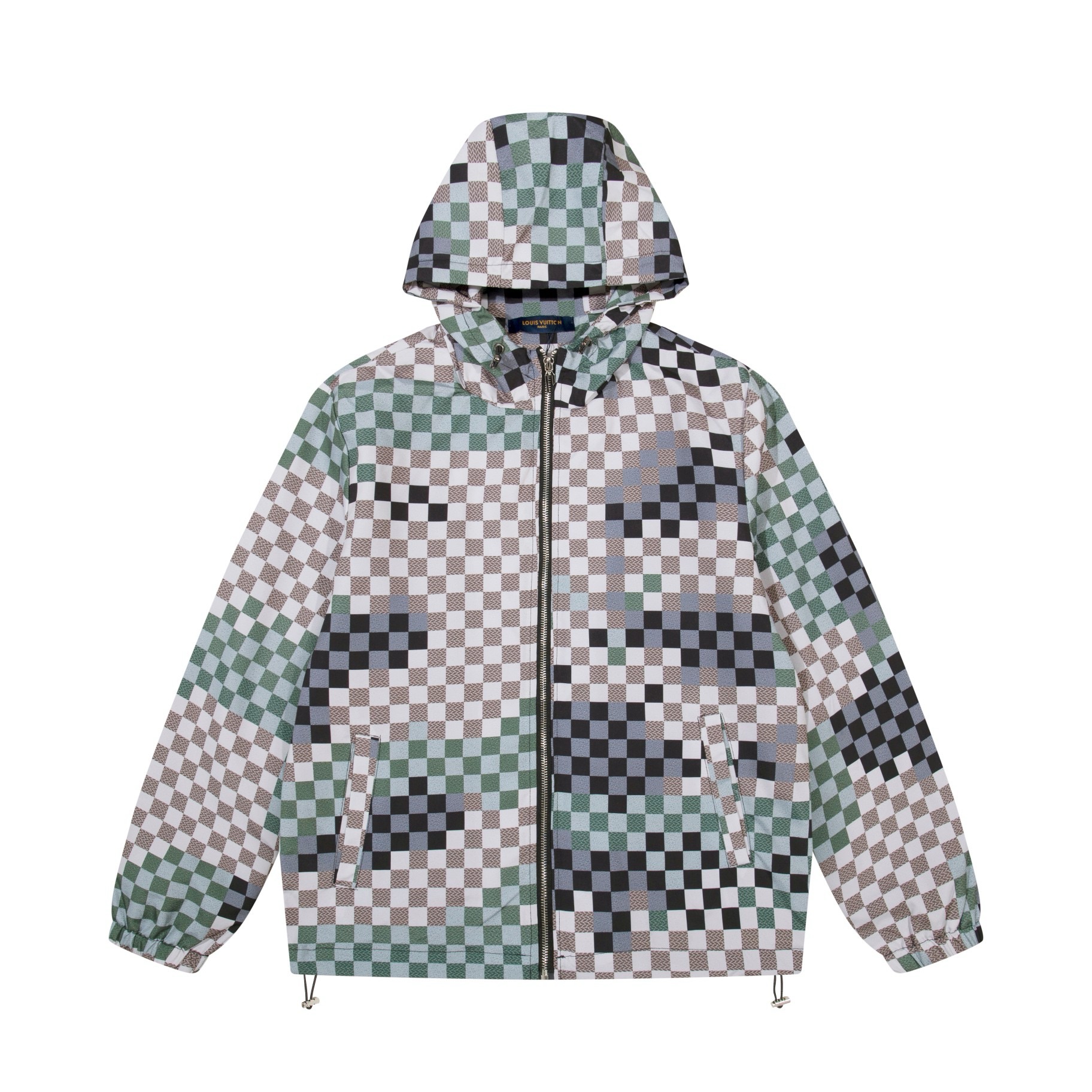 1:1 2024 NEW camouflage plaid zipper hooded jacket